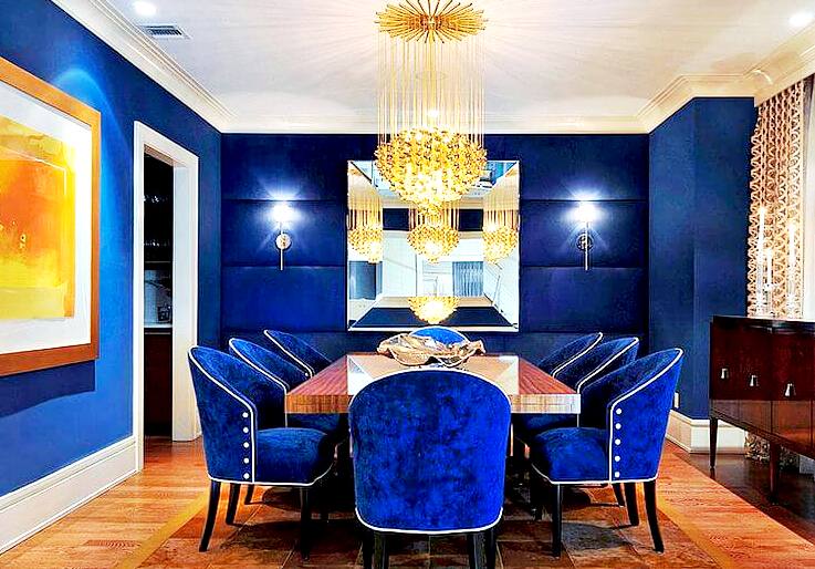 blue themed dining room - besticoulddo